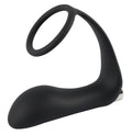 Black Velvets prostaatvibrator met trilring - Zwart