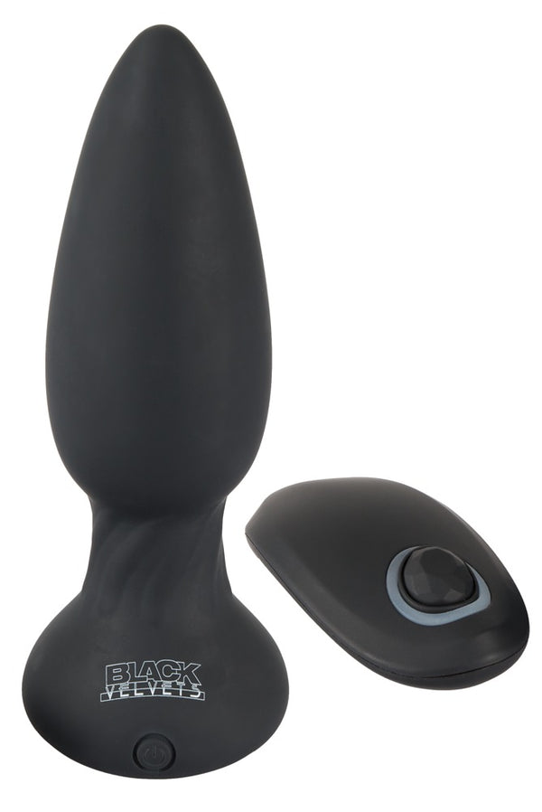 Black Velvets roterende plug met remote - Zwart - Black Velvets - SKU: 5964260000