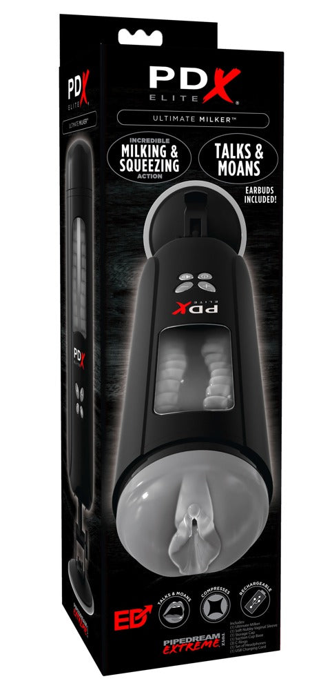 PDX Elite melkmachine met zuignap - Zwart - PDX Elite - SKU: 5965660000