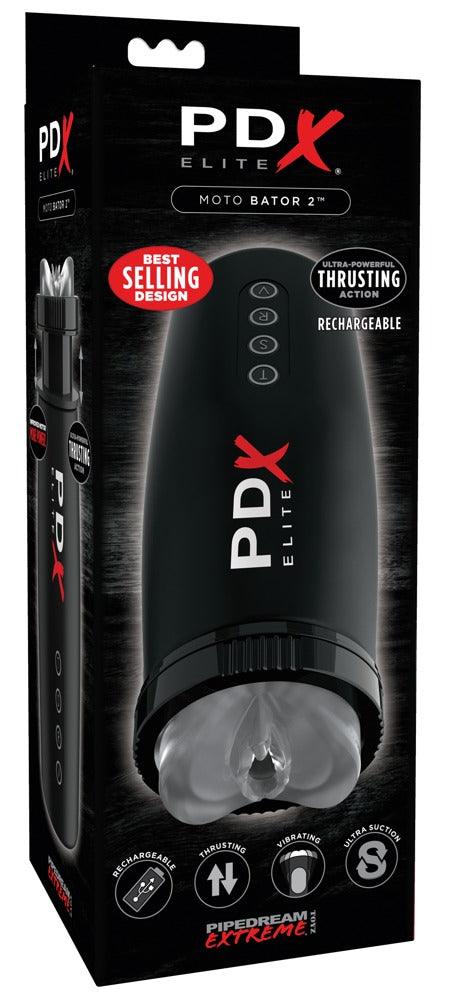 PDX Elite masturbator met 5 standen - Zwart - PDX Elite - SKU: 5965740000