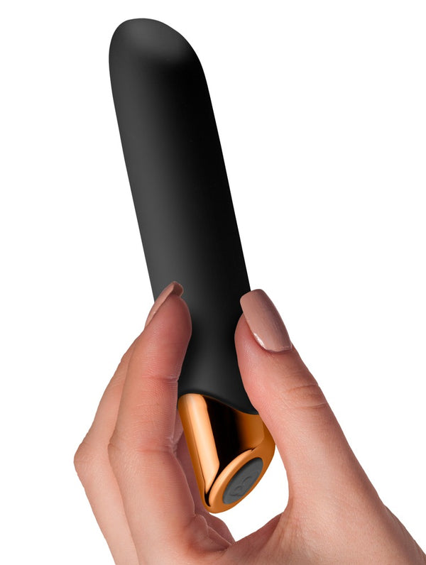 Rocks Off Chaiamo afgeplatte vibrator - Zwart - Rocks Off - SKU: 5967360000