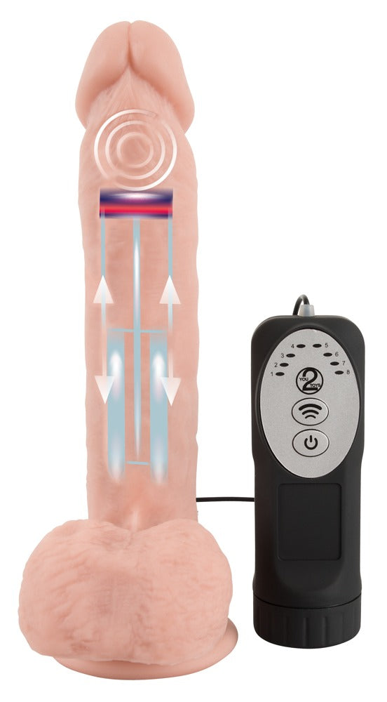 Medical Silicone duwende vibrator - Huidskleur Licht - Medical Silicone - SKU: 5968840000