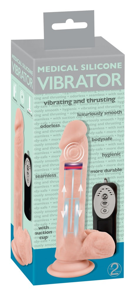 Medical Silicone Vibrator - Huidskleur - Medical Silicone - SKU: 5968840000