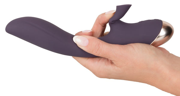 JAVIDA zuigende vibrator met clitoriszuignap - Paars - JAVIDA - SKU: 5970740000