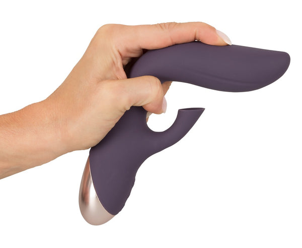 JAVIDA zuigende vibrator met clitoriszuignap - Paars - JAVIDA - SKU: 5970740000