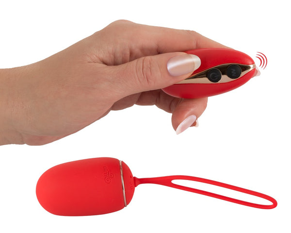Sweet Smile afstandsbediening vibro-bal - Rood - Sweet Smile - SKU: 5985340000