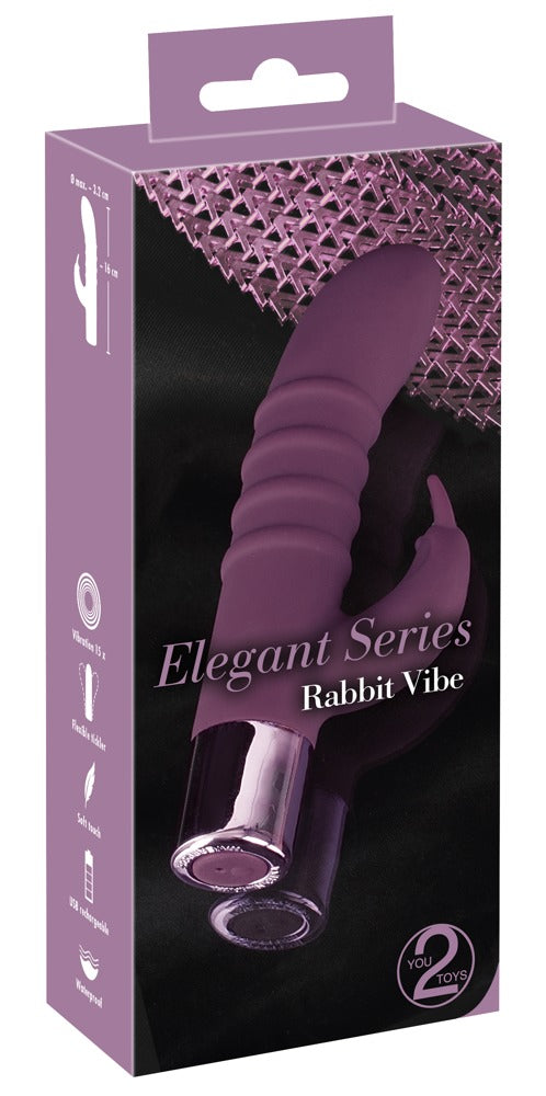 Elegant Series Rabbit Vibe clitorisstimulator - Paars - Elegant Series - SKU: 5998830000