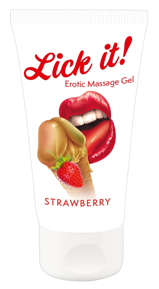 Lick it! massagegel aardbei - Lick it! - SKU: 6257360000
