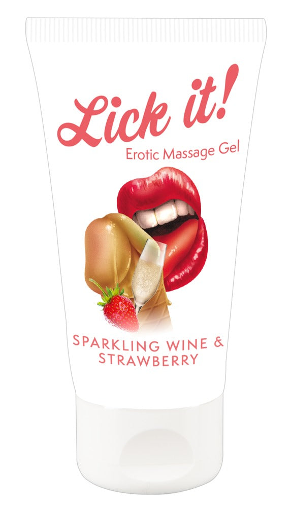 Lick it! Erotische massagegel aardbei-wijn - Lick it! - SKU: 6257440000