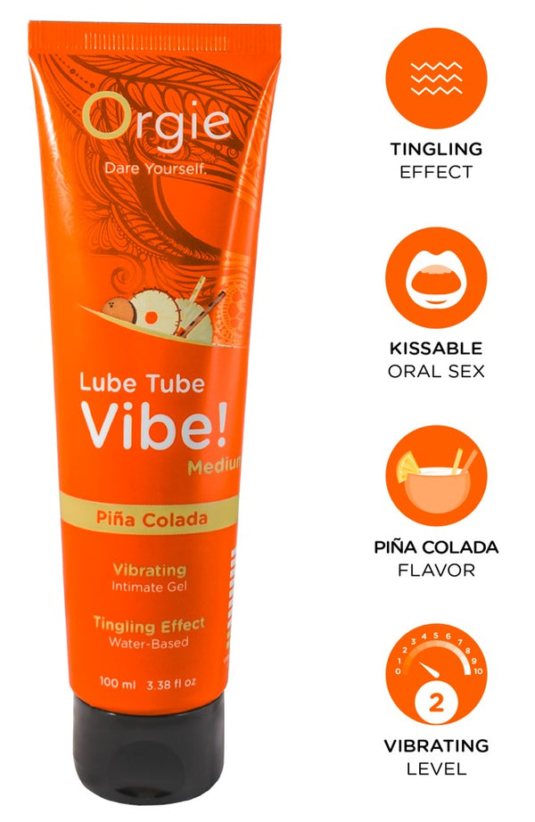 Orgie Lube Tube Vibe! Piña Colada vibrerende gel - Orgie - SKU: 6299520000