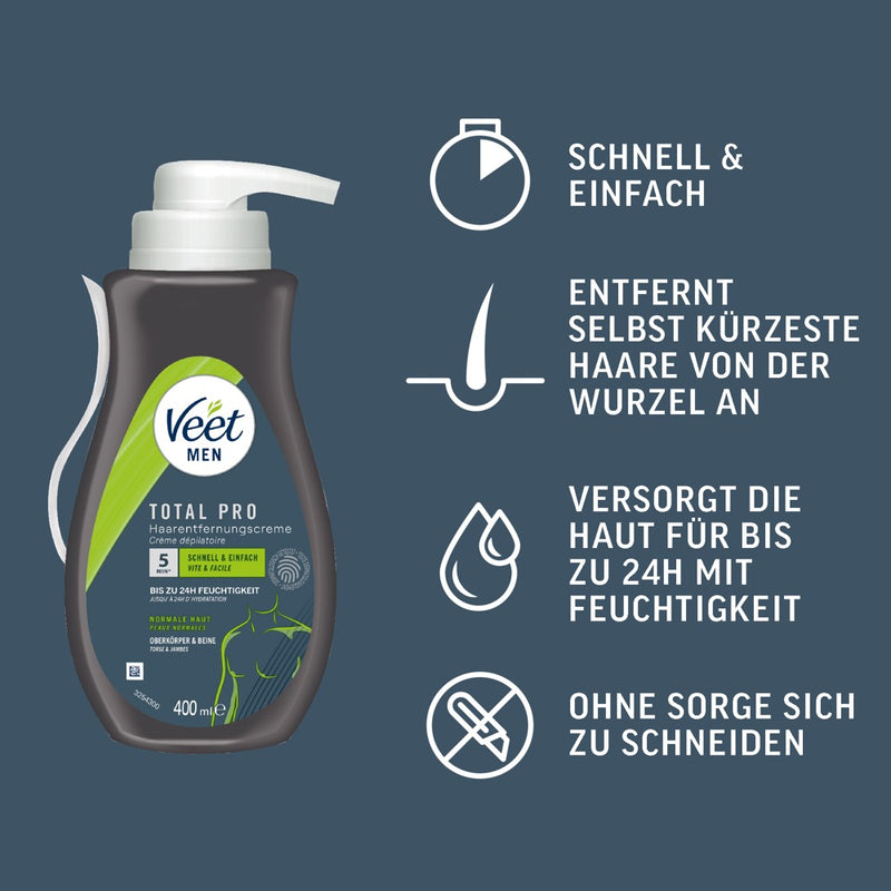 Veet ontharingscrème voor mannen met hydratatie -