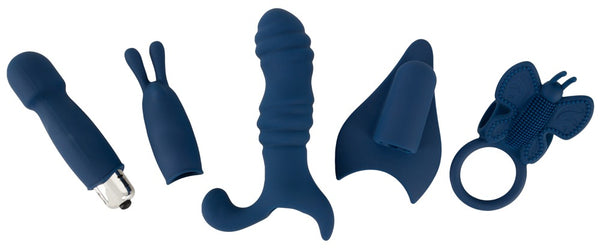 Magic Shiver bullet set met 5 bijlagen - Blauw - Magic Shiver - SKU: 6501960000