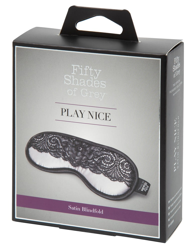 Fifty Shades of Grey satijn blinddoek - Zilver