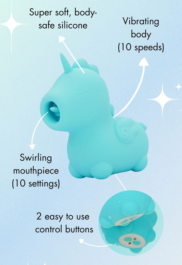 Unihorn Mount'n Peak vibrator - Blauw - Unihorn - SKU: 7012620000