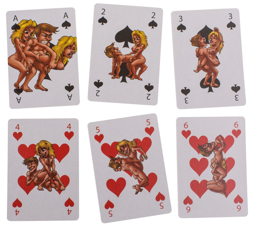 Display van 24 Kamasutra speelkaarten