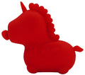 Unihorn Vibrator eenhoornvormig met draaiende harttong - Rood
