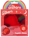 Unihorn Vibrator eenhoornvormig met draaiende harttong - Rood
