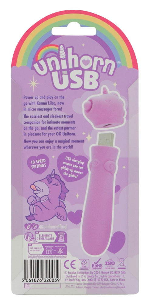 Unihorn Mini Vibrator USB Karma - Lilac - Unihorn - SKU: 7015640000