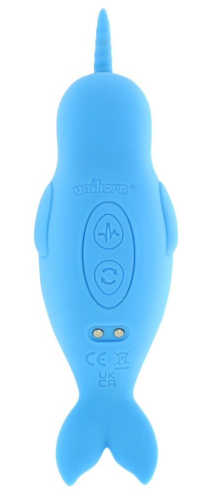 Unihorn Clitoris vibrator dubbelzijdig met zachte staartvin - Turquoise - Unihorn - SKU: 7015990000