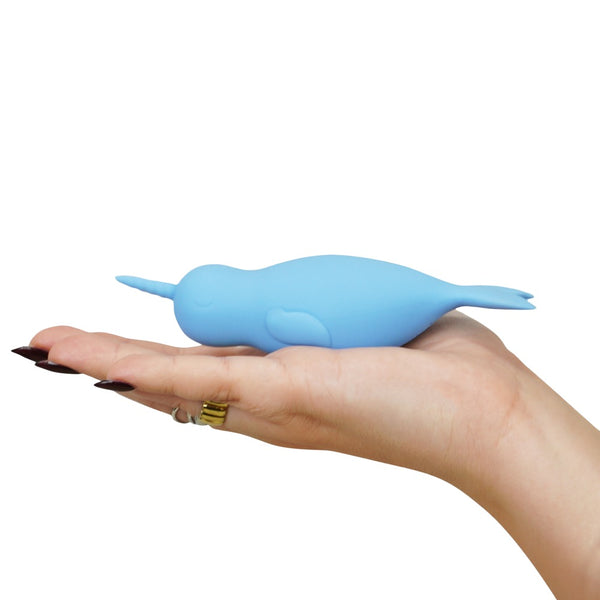 Unihorn Clitoris vibrator dubbelzijdig met zachte staartvin - Turquoise - Unihorn - SKU: 7015990000
