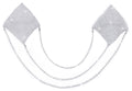 Cottelli ACCESSOIRES Tepelplakkers vierkant met glitter en kettingen - Zilver