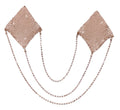 Cottelli ACCESSOIRES Tepelplakkers vierkant met glitter en kettingen - Goud