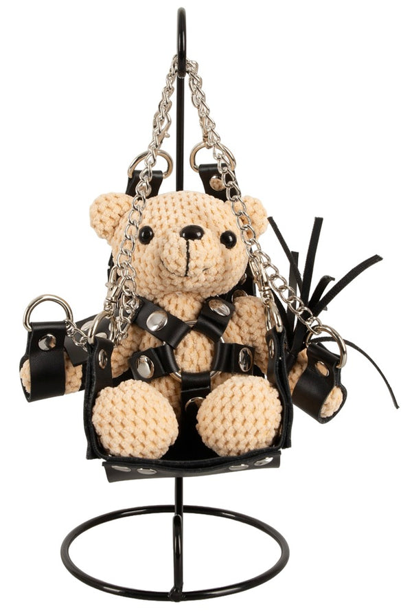 Bad Kitty SM teddy met harnas en flogger - Licht - Bad Kitty - SKU: 7820680000