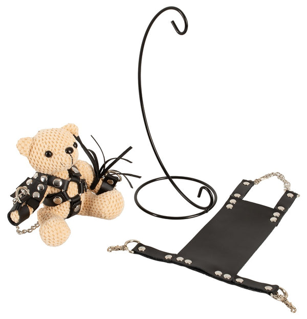 Bad Kitty SM teddy met harnas en flogger - Licht - Bad Kitty - SKU: 7820680000