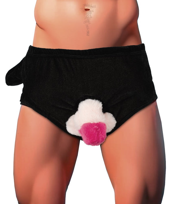 Penis slip met pluche penis - Huidskleur Licht - IntimateRed - SKU: 7820840000