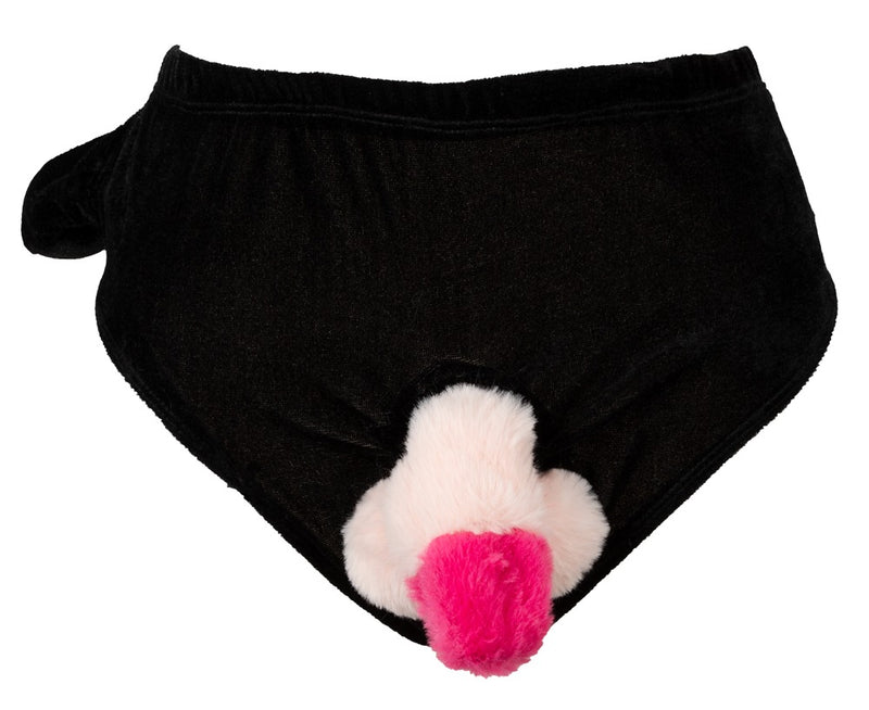 Slip met pluche penis - Huidskleur