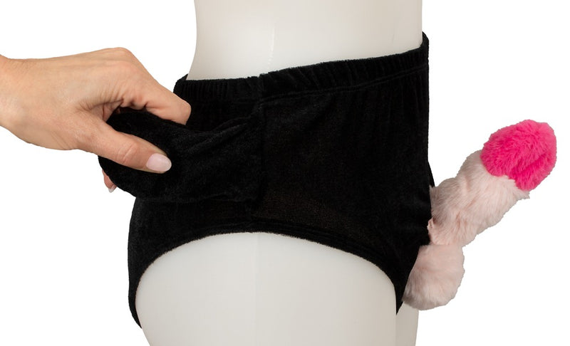 Slip met pluche penis - Huidskleur