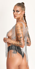 Bad Kitty Chainmail rok - Zilver