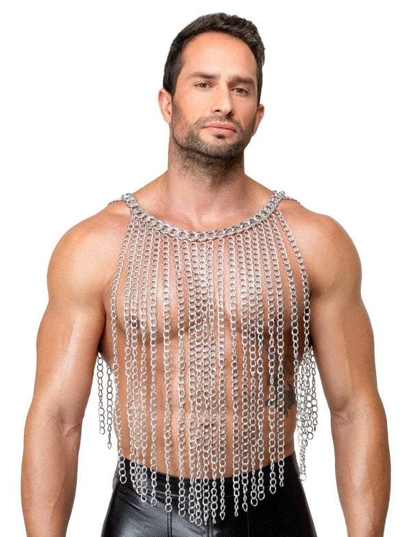 Bad Kitty Chainmail kraag/rok met karabijnhaak - Zilver - Bad Kitty - SKU: 7821300000