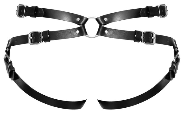 ZADO verstelbaar leer strap-on harnas - Zwart - ZADO - SKU: 20010121111