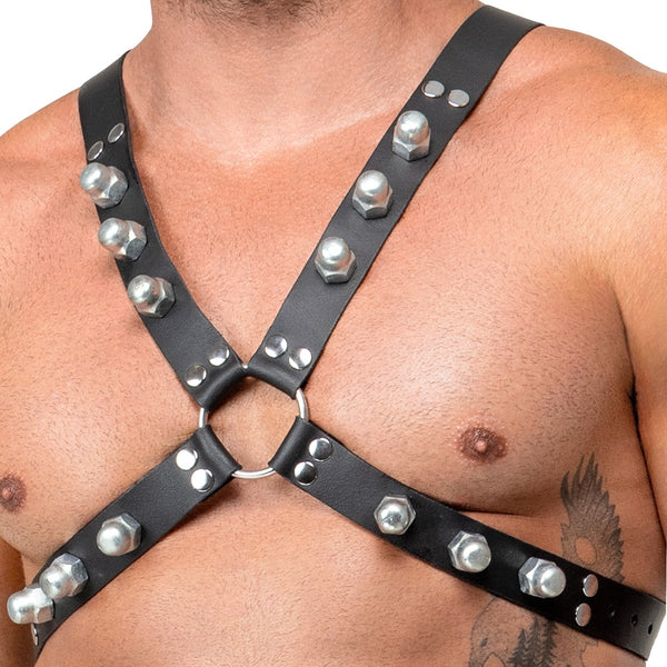 ZADO borstharnas met studs - Zwart - ZADO - SKU: 20103131151