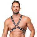 ZADO borstharnas met studs - Zwart
