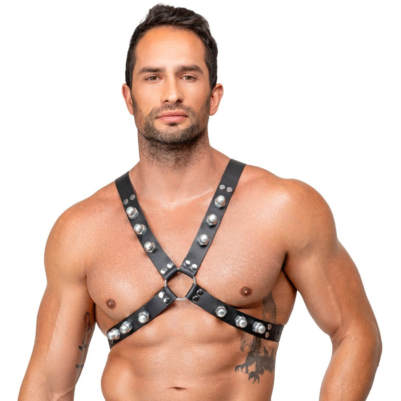 ZADO borstharnas met studs - Zwart