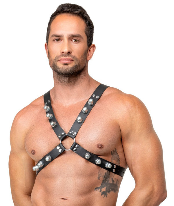 ZADO borstharnas met studs - Zwart - ZADO - SKU: 20103131151