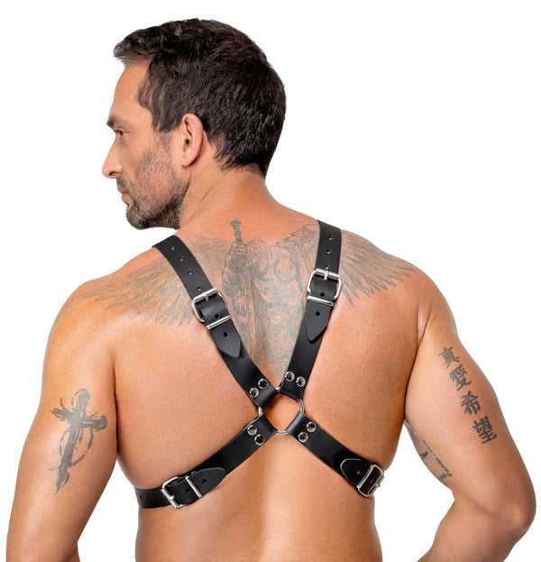 ZADO borstharnas met studs - Zwart - ZADO - SKU: 20103131151
