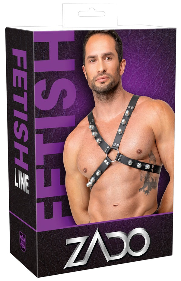 ZADO borstharnas met studs - Zwart - ZADO - SKU: 20103131151