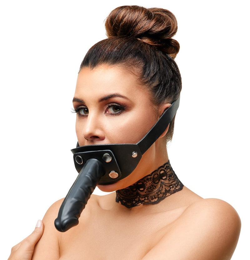 ZADO gag met dildo - Zwart