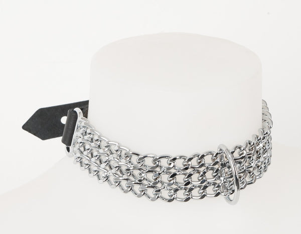 ZADO kettinghalsband met kettingen - Zwart - ZADO - SKU: 20303731001
