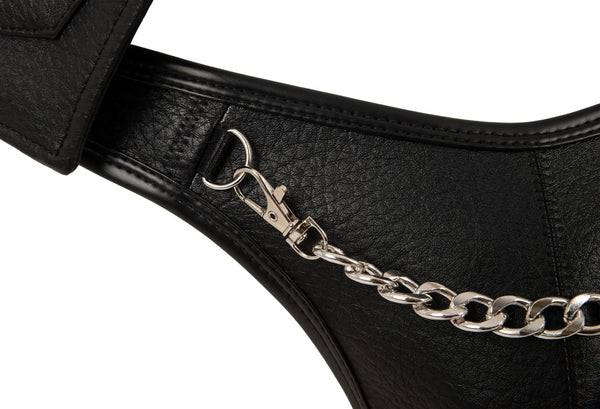 Svenjoyment thong met zilverkleurige ringen - Zwart - Svenjoyment - SKU: 21118101701