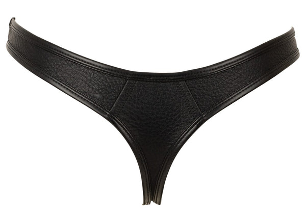 Svenjoyment thong met zilverkleurige ringen - Zwart - Svenjoyment - SKU: 21118101701
