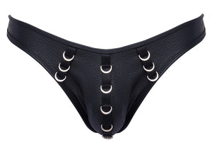 Svenjoyment onthullende string met ringen - Zwart