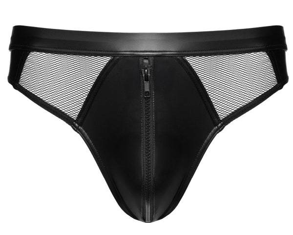 Svenjoyment Slip wetlook met transparant net - Zwart - Svenjoyment - SKU: 21204611701