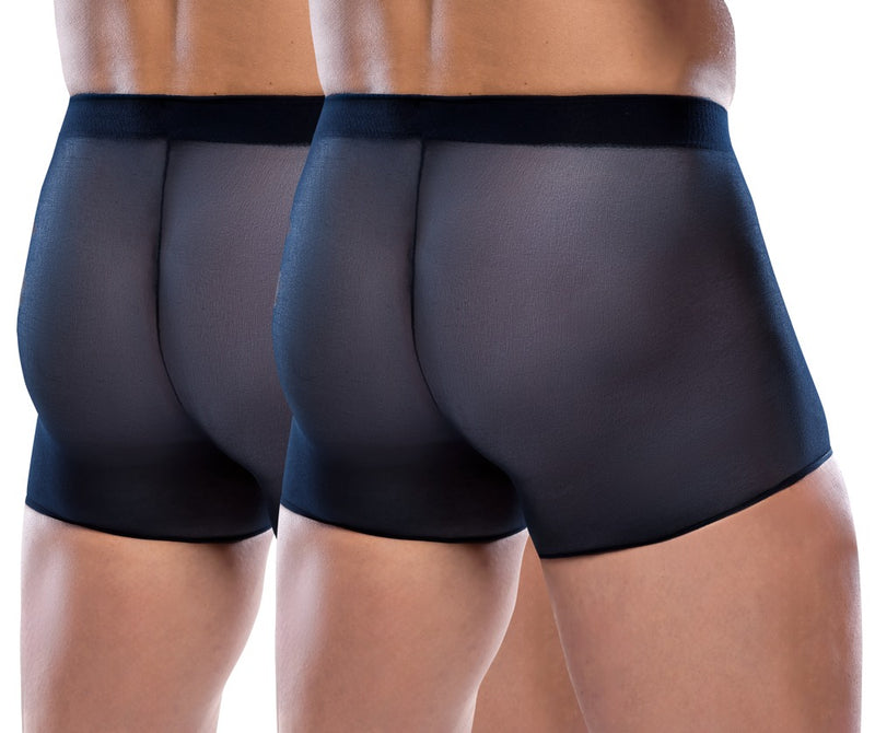 Svenjoyment Boxer 2-pack transparant rekbaar - Blauw