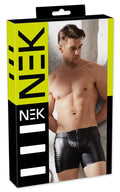 NEK biker boxer met gestikte details - Zwart