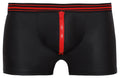 Svenjoyment Boxerslip met ritssluiting en gestreepte tailleband - Zwart