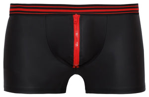Svenjoyment Boxerslip met ritssluiting en gestreepte tailleband - Zwart